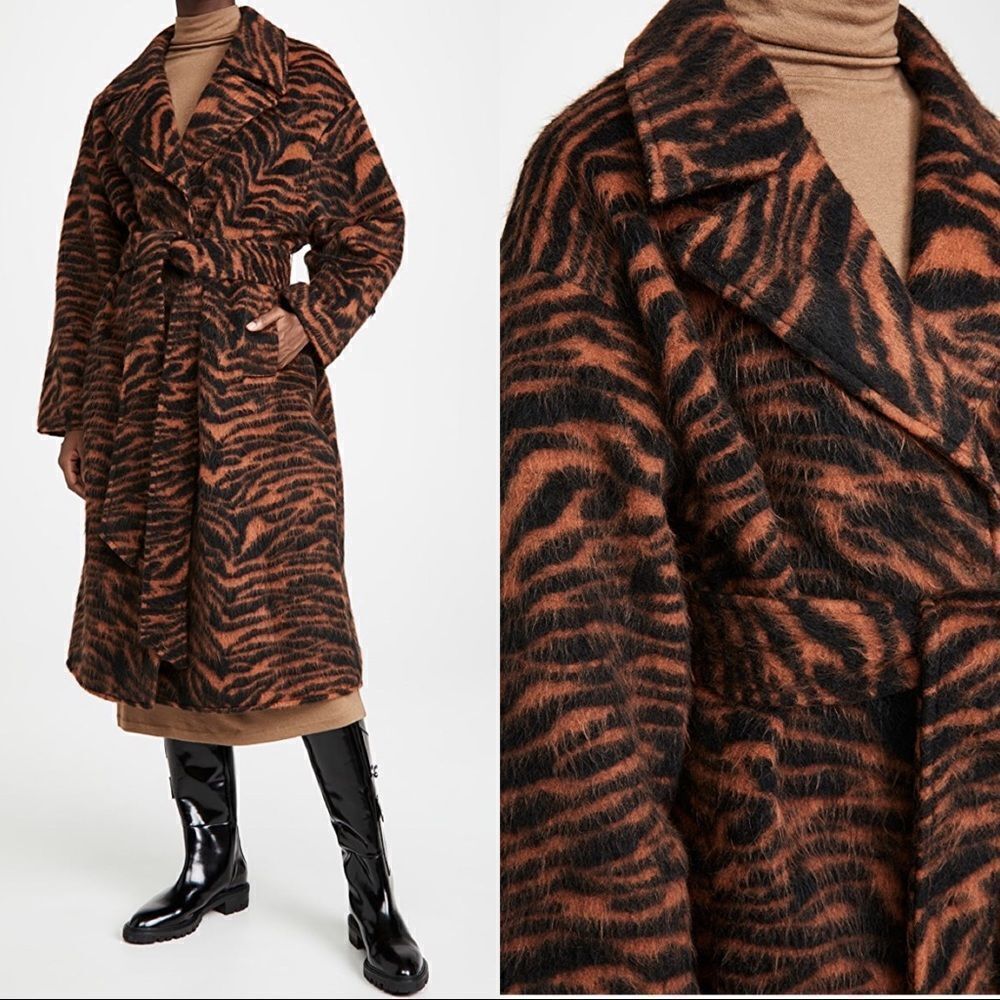 STAND STUDIO Pam wool blend Coat - Rust/Black - Picture 9 of 16